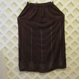 SACRED THREADS BOHO SKIRT EGGPLANT PURPLE SKIRT Size S/M  PMST1D
